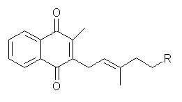 Skeletna formula vitamina K 