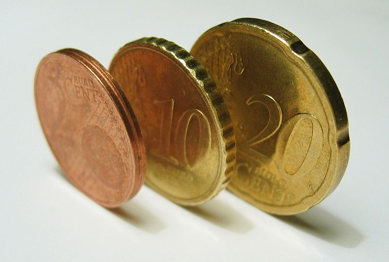 Kovanci za 2, 10 in 20 centov
