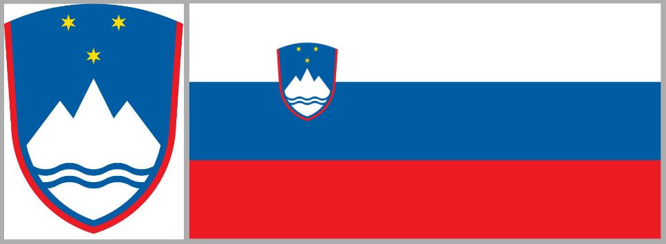 Slovenski grb in zastava.